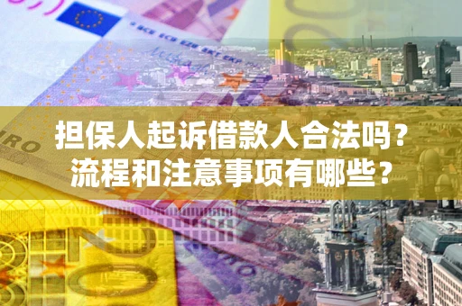北京担保人起诉借款人合法吗？流程和注意事项有哪些？