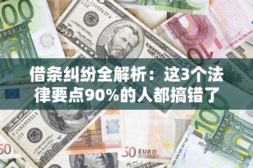 北京借条纠纷全解析：这3个法律要点90%的人都搞错了
